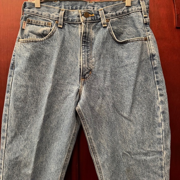 Carhartt B18 STW Traditional Fit Tapered Jeans Mens Size 33x30 Fade Light Denim - Picture 6 of 8